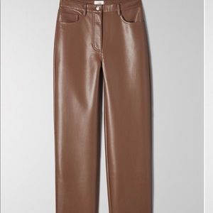 aritzia melina pants brown